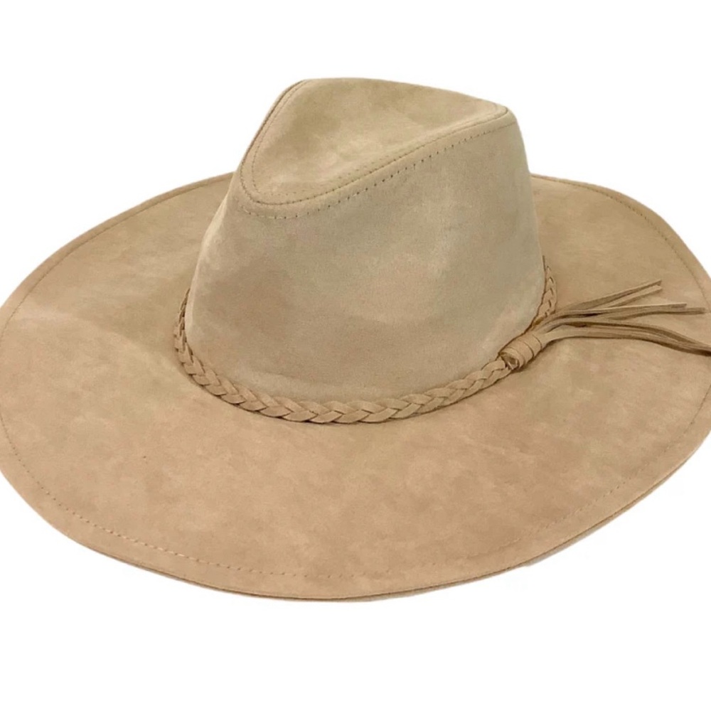 Stylish Tan Wide Brim Hat